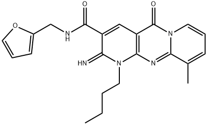 1-butyl-N-(2-furylmethyl)-2-imino-10-methyl-5-oxo-1,5-dihydro-2H-dipyrido[1,2-a:2,3-d]pyrimidine-3-carboxamide Structural