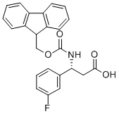 FMOC-(R)-3-AMINO-3-(3-FLUORO-PHENYL)-PROPIONIC ACID Structural