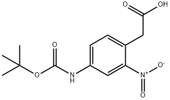 2-(4-(TERT-BUTOXYCARBONYLAMINO)-2-NITROPHENYL)ACETIC ACID Structural