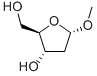 Methyl-2-deoxy-alpha-D-ribofuranoside Structural