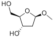 Methyl-2-deoxy-beta-D-ribofuranoside Structural