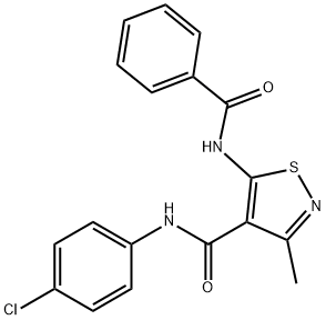 5-(benzoylamino)-N-(4-chlorophenyl)-3-methyl-4-isothiazolecarboxamide Structural