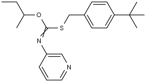 S-((4-(1,1-Dimethylethyl)phenyl)methyl)O-(1-methylpropyl)-3-pyridinylcarbonimidothioate Structural
