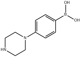 [4-(Piperazin-1-yl)phenyl]boronic acid Structural