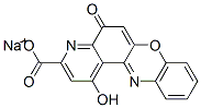 1-HYDROXY-5-OXO-5H-PYRIDO[3,2-A]PHENOXAZINE-3-CARBOXYLIC ACID MONOSODIUM SALT Structural