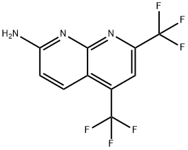 5,7-BIS(TRIFLUOROMETHYL)[1,8]NAPHTHYRIDIN-2-AMINE Structural