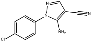 5-AMINO-1-(4-CHLOROPHENYL)-1H-PYRAZOLE-4-CARBONITRILE Structural