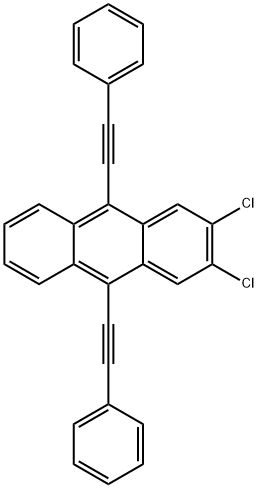 2,3-DICHLORO-9,10-BIS(PHENYLETHYNYL)ANTHRACENE Structural