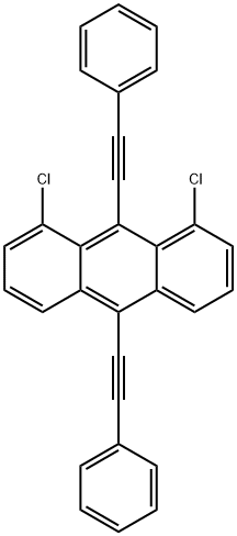 1,8-Dichloro-9,10-bis(phenylethynyl) anthracene Structural