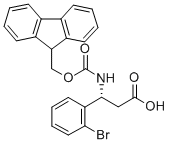 FMOC-(R)-3-AMINO-3-(2-BROMO-PHENYL)-PROPIONIC ACID Structural