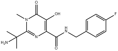 2-(1-AMINO-1-METHYLETHYL)-N-(4-FLUOROBENZYL)-5-HYDROXY-1-METHYL-6-OXO-1,6-DIHYDROPYRIMIDINE-4-CARBOXAMIDE Structural Picture
