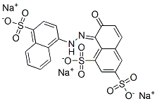 trisodium (8E)-7-oxo-8-[(4-sulfonatonaphthalen-1-yl)hydrazinylidene]naphthalene-1,3-disulfonate Structural