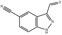 5-CYANO INDAZOLE-3-CARBOXALDEHYDE Structural