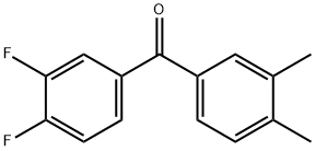 3,4-DIFLUORO-3',4'-DIMETHYLBENZOPHENONE Structural