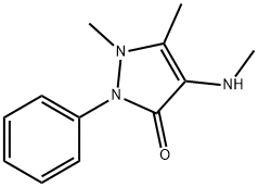 1,2-dihydro-1,5-dimethyl-4-(methylamino)-2-phenyl-3H-pyrazol-3-one  Structural