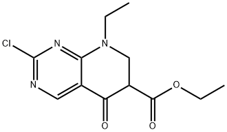 2-CHLORO-8-ETHYL-5,6,7,8-TETRAHYDRO-5-OXO-PYRIDO(2,3-D)PYRIMIDINE-6-CARBOXYLIC ACID ETHYL ESTER Structural