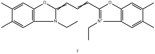 5,6-DIMETHYL-2-(3-(5,6-DIMETHYL-3-ETHYL-2-BENZOXAZOLINYLIDENE)-1-PROPENYL)-3-ETHYL BENZOXAZOLIUM IODIDE Structural