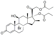 (11β,16β)-9-BroMo-11-hydroxy-16-Methyl-17,21-bis(1-oxopropoxy)pregna-1,4-diene-3,20-dione Structural