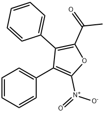 3,4-DIPHENYL-5-NITRO-2-ACETYLFURAN Structural