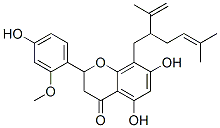 2,3-Dihydro-5,7-dihydroxy-2-(4-hydroxy-2-methoxyphenyl)-8-[5-methyl-2-(1-methylvinyl)-4-hexenyl]-4H-1-benzopyran-4-one Structural