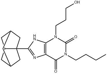 1-BUTYL-8-(HEXAHYDRO-2,5-METHANOPENTALEN-3A(1H)-YL)-3,7-DIHYDRO-3-(3-HYDROXYPROPYL)-1H-PURINE-2,6-DIONE