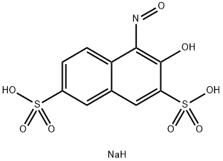 1-NITROSO-2-NAPHTHOL-3,6-DISULFONIC ACID DISODIUM SALT Structural