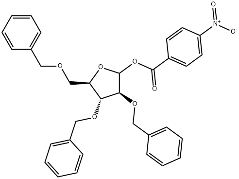 2,3,5-tri-O-benzyl-1,0-(4-nitrobenzoyl)-D-arabinofuranose Structural