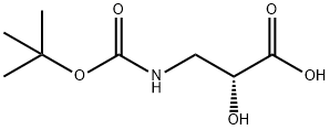 Propanoic acid, 3-[[(1,1-dimethylethoxy)carbonyl]amino]-2-hydroxy-, (2R)- Structural