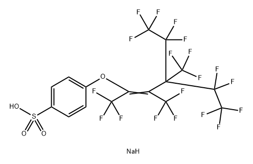 sodium 4-[[4,4,5,5,5-pentafluoro-3-(pentafluoroethyl)-1,2,3-tris(trifluoromethyl)-1-pentenyl]oxy]benzenesulphonate Structural