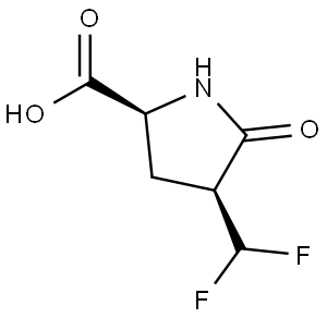 L-Proline, 4-(difluoromethyl)-5-oxo-, (4S)- (9CI) Structural