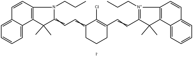 2-[2-[2-CHLORO-3-[(1,3-DIHYDRO-3,3-DIMETHYL-1-PROPYL-2H-INDOL-2-YLIDENE)ETHYLIDENE]-1-CYCLOHEXEN-1-YL]ETHENYL]-3,3-DIMETHYL-1-PROPYLINDOLIUM IODIDE Structural