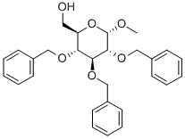 Methyl 2,3,4-tri-O-benzyl-alpha-D-glucopyranoside Structural