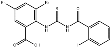 3,5-DIBROMO-2-[[[(2-IODOBENZOYL)AMINO]THIOXOMETHYL]AMINO]-BENZOIC ACID Structural