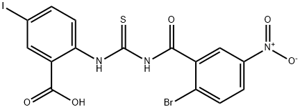 2-[[[(2-BROMO-5-NITROBENZOYL)AMINO]THIOXOMETHYL]AMINO]-5-IODO-BENZOIC ACID