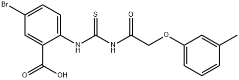 5-BROMO-2-[[[[(3-METHYLPHENOXY)ACETYL]AMINO]THIOXOMETHYL]AMINO]-BENZOIC ACID