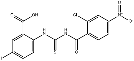 2-[[[(2-CHLORO-4-NITROBENZOYL)AMINO]THIOXOMETHYL]AMINO]-5-IODO-BENZOIC ACID