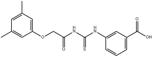 3-[[[[(3,5-DIMETHYLPHENOXY)ACETYL]AMINO]THIOXOMETHYL]AMINO]-BENZOIC ACID