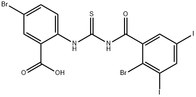 5-BROMO-2-[[[(2-BROMO-3,5-DIIODOBENZOYL)AMINO]THIOXOMETHYL]AMINO]-BENZOIC ACID Structural