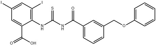 3,5-DIIODO-2-[[[[3-(PHENOXYMETHYL)BENZOYL]AMINO]THIOXOMETHYL]AMINO]-BENZOIC ACID