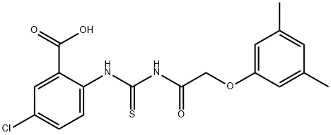 5-CHLORO-2-[[[[(3,5-DIMETHYLPHENOXY)ACETYL]AMINO]THIOXOMETHYL]AMINO]-BENZOIC ACID