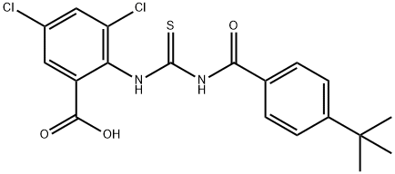 3,5-DICHLORO-2-[[[[4-(1,1-DIMETHYLETHYL)BENZOYL]AMINO]THIOXOMETHYL]AMINO]-BENZOIC ACID