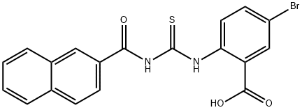 5-BROMO-2-[[[(2-NAPHTHALENYLCARBONYL)AMINO]THIOXOMETHYL]AMINO]-BENZOIC ACID