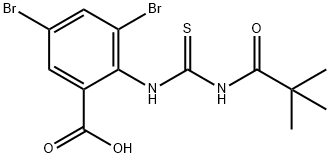 3,5-DIBROMO-2-[[[(2,2-DIMETHYL-1-OXOPROPYL)AMINO]THIOXOMETHYL]AMINO]-BENZOIC ACID