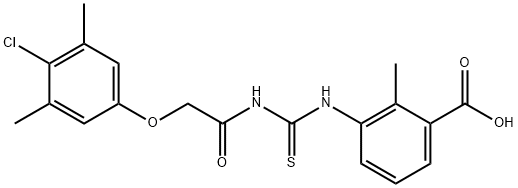 3-[[[[(4-CHLORO-3,5-DIMETHYLPHENOXY)ACETYL]AMINO]THIOXOMETHYL]AMINO]-2-METHYL-BENZOIC ACID