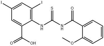 3,5-DIIODO-2-[[[(2-METHOXYBENZOYL)AMINO]THIOXOMETHYL]AMINO]-BENZOIC ACID Structural