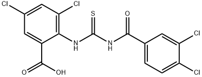 3,5-DICHLORO-2-[[[(3,4-DICHLOROBENZOYL)AMINO]THIOXOMETHYL]AMINO]-BENZOIC ACID