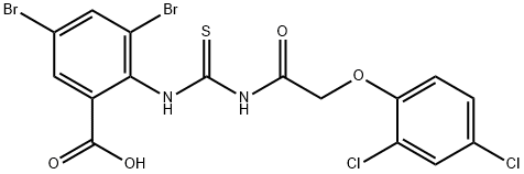 3,5-DIBROMO-2-[[[[(2,4-DICHLOROPHENOXY)ACETYL]AMINO]THIOXOMETHYL]AMINO]-BENZOIC ACID