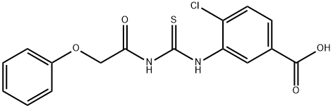 4-CHLORO-3-[[[(PHENOXYACETYL)AMINO]THIOXOMETHYL]AMINO]-BENZOIC ACID Structural