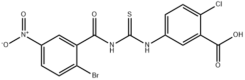 5-[[[(2-BROMO-5-NITROBENZOYL)AMINO]THIOXOMETHYL]AMINO]-2-CHLORO-BENZOIC ACID