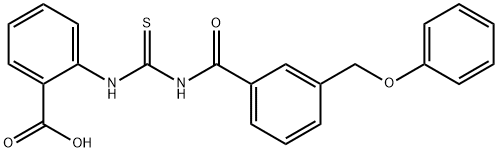 2-[[[[3-(PHENOXYMETHYL)BENZOYL]AMINO]THIOXOMETHYL]AMINO]-BENZOIC ACID Structural